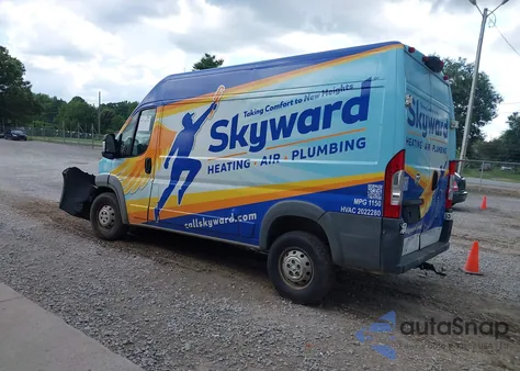 2018 Ram Promaster 2500 High Roof 136 Wb z USA, uszkodzony, nr VIN 3C6TRVCGXJE138945